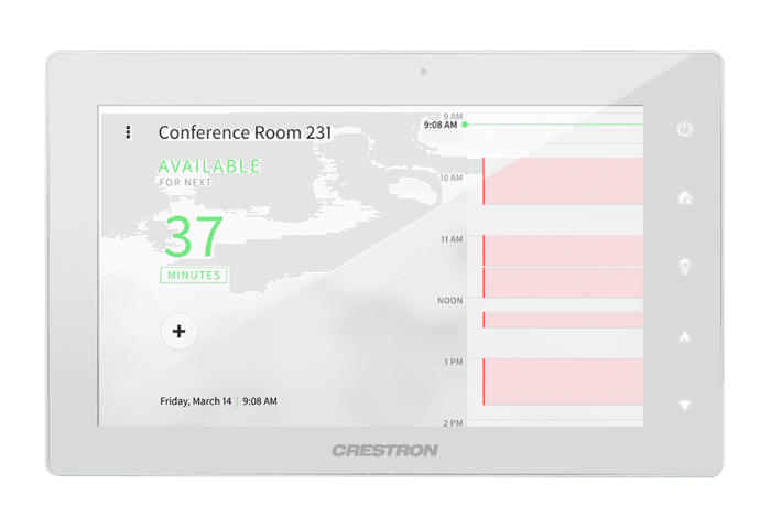 Room scheduling touchscreen