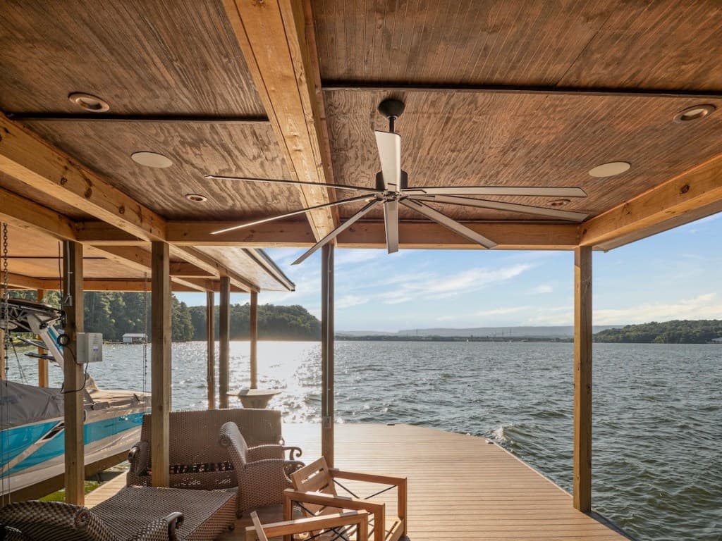 ceiling of boat dock