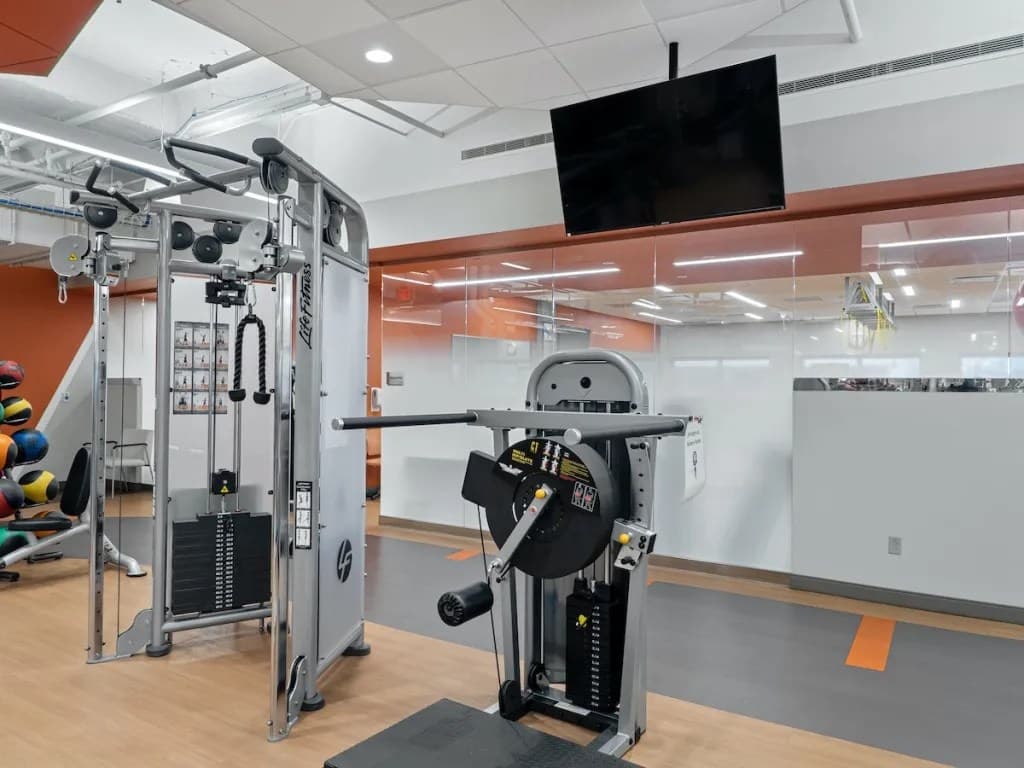 TV over weight machine