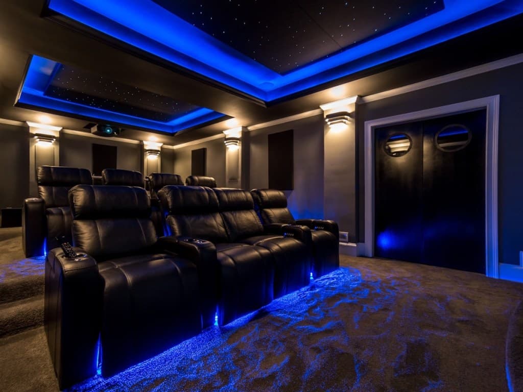 Theater seating and double doors