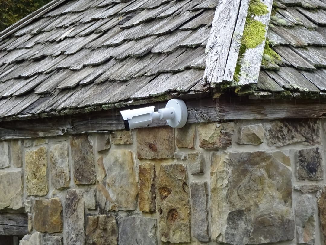 camera on exterior of building